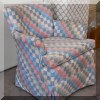 F54. Checkered boudoir chair. 